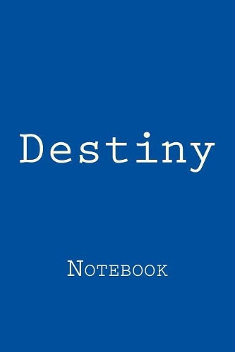 Destiny: Designer Notebook with 150 lined pages, 6? x 9?. Glossy softcover, perfect for everyday use. Perfectly spaced between lines to allow plenty of room 