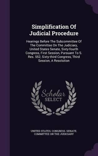 Simplification Of Judicial Procedure