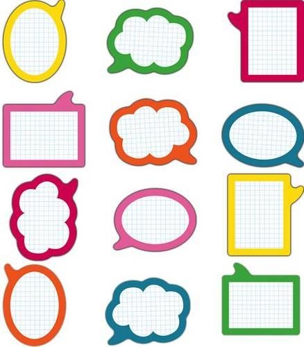 School Pop Speech Bubbles Cut-Outs