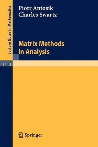 Matrix Methods in Analysis: (1113 Lecture Notes in Mathematics)