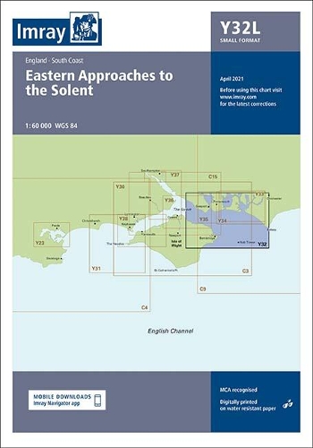 Imray Chart Y32 Laminated: Y32 Eastern Approach to the Solent (Small Format)(Y32 LAMINATED Y CHARTS)