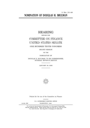 Nomination of Douglas H. Shulman