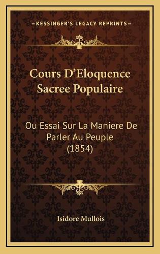 Cours D'Eloquence Sacree Populaire