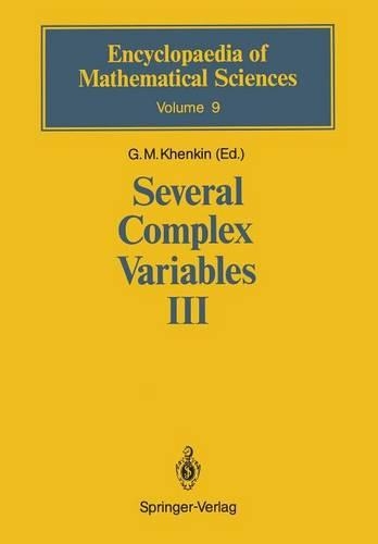 Several Complex Variables III: Geometric Function Theory(9 Encyclopaedia of Mathematical Sciences)