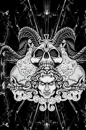 Gothic Notizbuch schwarz-weiß: Gothic Notizbuch mit Schädeln