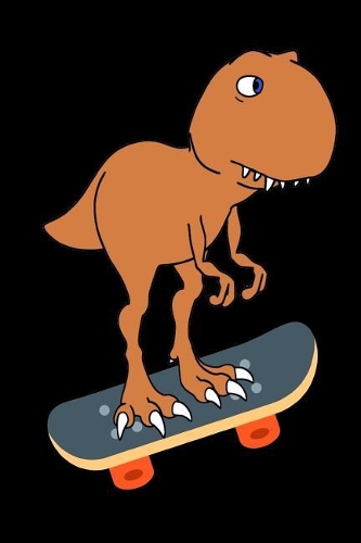 T Rex Dinosaur Skateboarding Notebook Journal 120 College Ruled Pages 6 X 9
