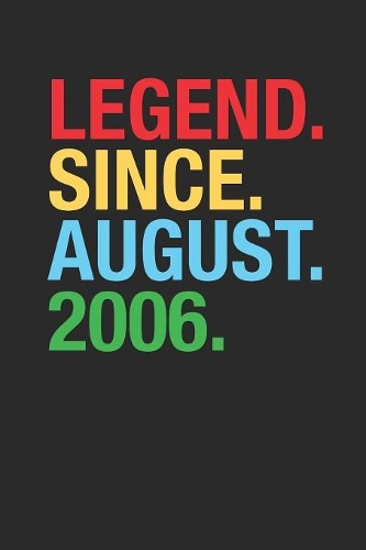 Legend Since August 2006: Graph Paper Journal (6" X 9" - 120 Pages/ 5 Squares per inch) for 13th Birthday Gift Idea for Women and Men
