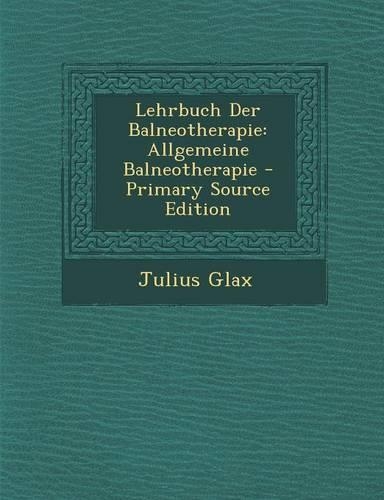 Lehrbuch Der Balneotherapie
