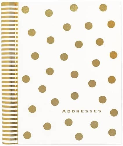 Lg Addr Bk Gold Dots