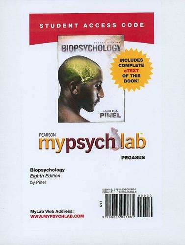 MyLab Psychology  Pegasus with Pearson eText -- Standalone Access Card -- for Biopsychology: (English)