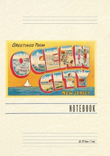 Vintage Lined Notebook Greetings from Ocean City, New Jersey