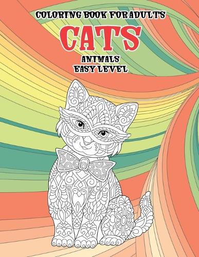 Coloring Book for Adults Easy Level - Animals - Cats