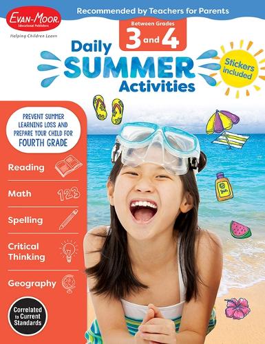 Daily Summer Activities: Between 3rd Grade and 4th Grade, Grade 3 - 4 Workbook: (Daily Summer Activities)