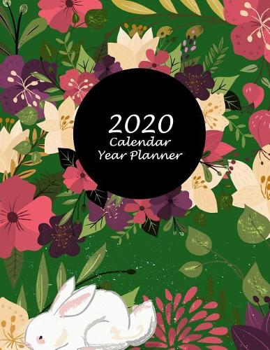 2020 Calendar Year Planner: Forest Floral Green Cover, Yearly Calendar Book 2020, Weekly/Monthly/Yearly Calendar Journal, Large 8.5" x 11" 365 Daily journal Planner, 12 Months 