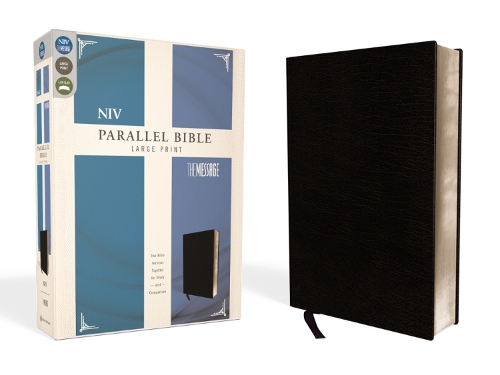 NIV, The Message, Parallel Bible, Large Print, Bonded Leather, Black