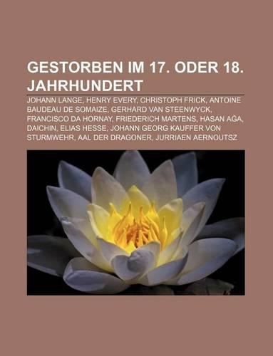 Gestorben Im 17. Oder 18. Jahrhundert