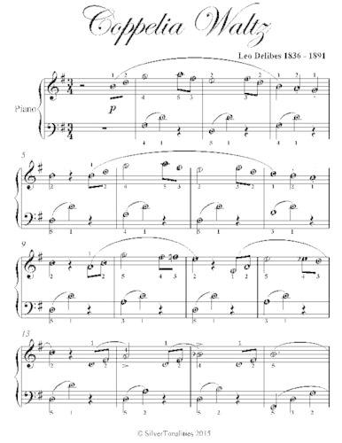Coppelia Waltz Easy Piano Sheet Music