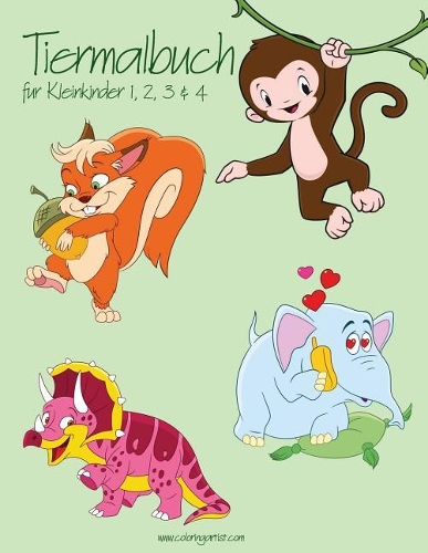 Tiermalbuch für Kleinkinder 1, 2, 3 & 4
