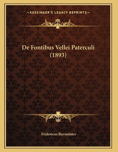 De Fontibus Vellei Paterculi (1893)
