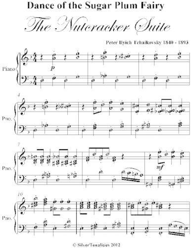 Dance of the Sugar Plum Fairy the Nutcracker Suite Elementary Piano Sheet Music