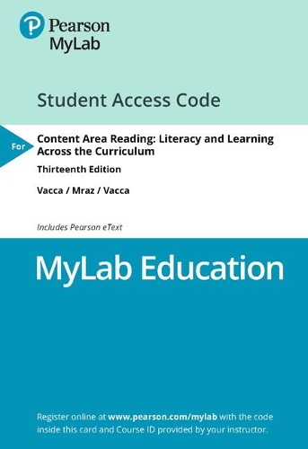 Mylab Education with Pearson Etext -- Access Card -- For Content Area Reading
