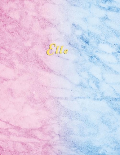Elle: Personalized back to school 2019 - 2020 academic diary planner for girls weekly & monthly sections & blank lined pages