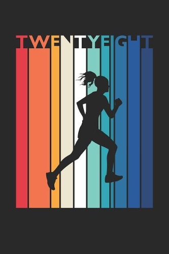 Running Notebook for 28 Year Old Women and Men - Vintage Running Journal - 28th Birthday Gift for Runner Diary: Medium College-Ruled Journey Diary, 110 page, Lined, 6x9 (15.2 x 22.9 cm)