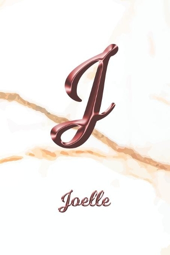 Joelle: Sketchbook - Blank Imaginative Sketch Book Paper - Letter J Rose Gold White Marble Pink Effect Cover - Teach & Practice Drawing for Experienced & As