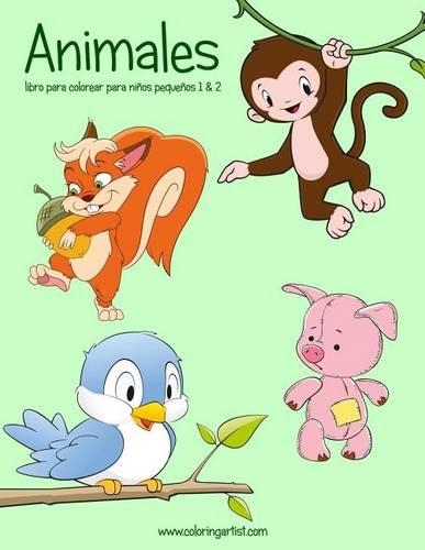 Animales libro para colorear para niños pequeños 1 & 2