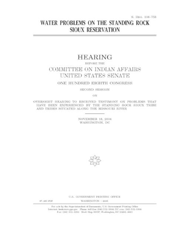 Water problems on the Standing Rock Sioux Reservation