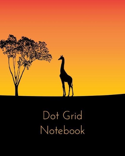 Dot Grid Notebook: Giraffe silhouette; 100 sheets/200 pages; 8 x 10