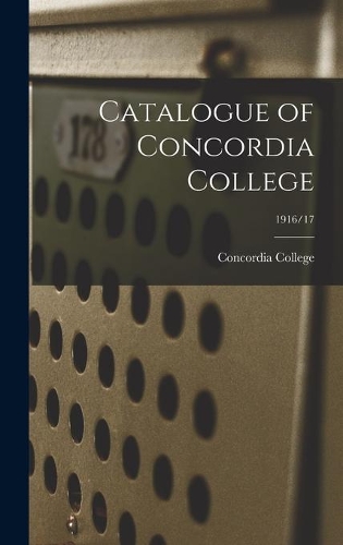 Catalogue of Concordia College; 1916/17