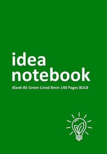 Idea Notebook Blank B5 Green Lined 8mm 140 Pages BULB