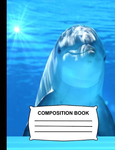 Composition Book: Graph Paper 4x4 Dolphin Notebook for school, Journal for girls, boys, students, teachers, class and office stationary(Ocean Life)