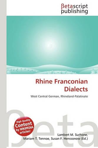 Rhine Franconian Dialects: (English)