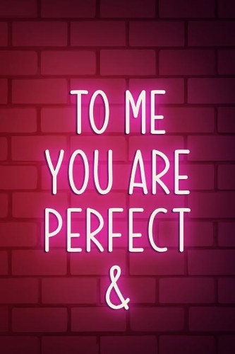 To Me You Are Perfect: Blank Lined Notebook ( Vaporwave ) Red