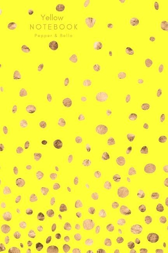 Yellow Notebook: Dotted Pages Journal, Gold Polka Dots, Grid Paper