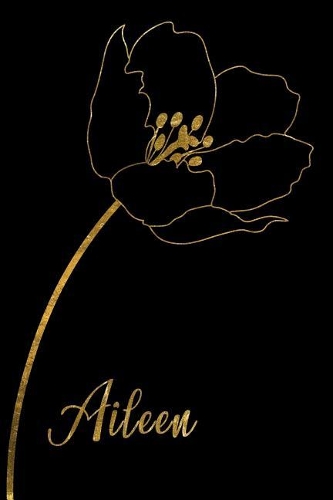 Aileen: Personalized Writing Journal for Women - Elegant Black and Gold