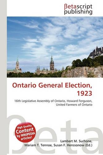 Ontario General Election, 1923