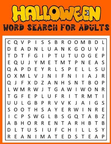 Halloween Word Search For Adults