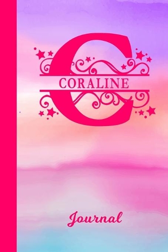 Coraline Journal: Personalized Custom First Name Personal Writing Diary - Cute Pink & Purple Watercolor Effect Cover - Daily Journal for Journalists & Writers for Not