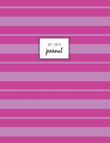 Dot Grid Journal: Pink Striped, Dot Grid Paper, Classic, 110 Pages, Paperback.