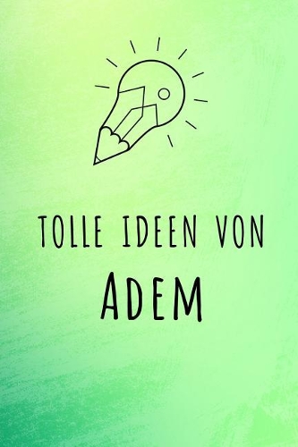 Tolle Ideen von Adem: Unliniertes Notizbuch mit Rahmen für deinen Vornamen