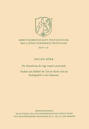 Die Entstehung der longi temporis praescriptio