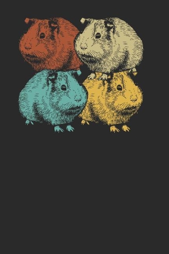 Guinea Pig Retro: Guinea Pigs Notebook, Dotted Bullet (6 x 9 - 120 pages) Animal Themed Notebook for Daily Journal, Diary, and Gift