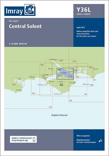 Imray Chart Y36 Laminated: Central Solent (Small Format)(Y36 Y CHARTS LAMINATED)