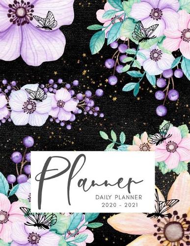 2020 2021 15 Months Floral Butterflies Daily Planner