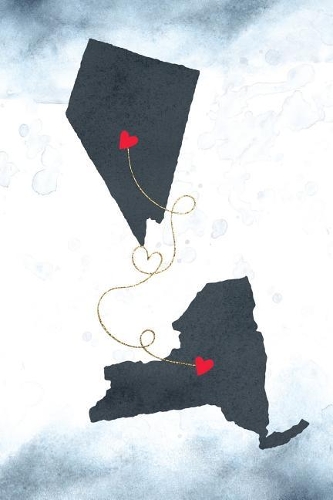 Nevada & New York: Long Distance Out of State Notebook - Blank Lines(976 Together Forever Never Apart Us States Journals)