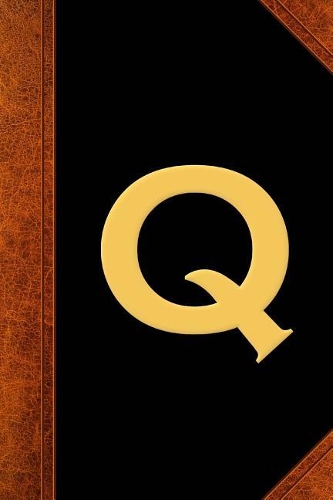 Monogram Q Personalized Journal Custom Monogram Gift Idea Letter Q Vintage Style