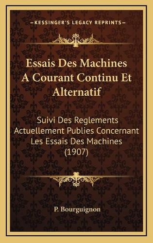 Essais Des Machines A Courant Continu Et Alternatif